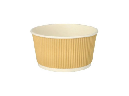 PAPSTAR Gobelet à soupe 'pure' Ripple Wall, 720 ml, beige