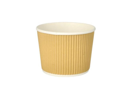 PAPSTAR Gobelet à soupe 'pure' Ripple Wall, 520 ml, beige
