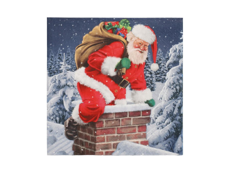 PAPSTAR Serviette à motif de Noël 'Down the Chimney'
