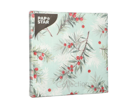 PAPSTAR Serviette à motif de Noël 'Yew Branches'