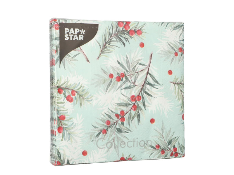 PAPSTAR Serviette à motif de Noël 'Yew Branches'