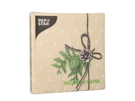 PAPSTAR Serviette à motif de Noël 'Simply Natural'