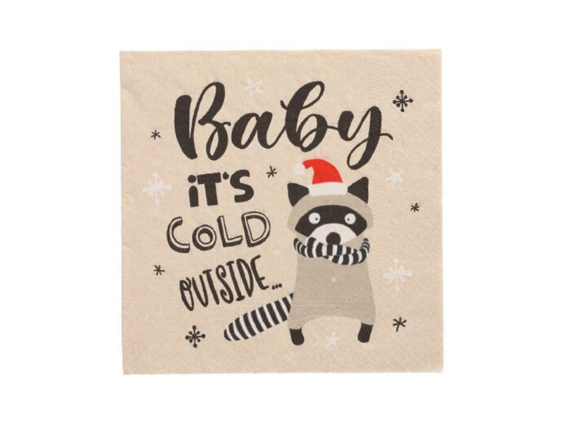 PAPSTAR Serviette à motif de Noël 'It's cold outside'