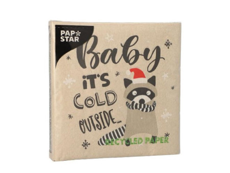 PAPSTAR Serviette à motif de Noël 'It's cold outside'