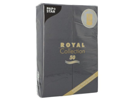PAPSTAR Serviette pochette 'ROYAL Collection', noir