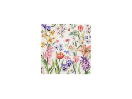 PAPSTAR Serviette à motif 'Flower Meadow', 330 x 330 mm