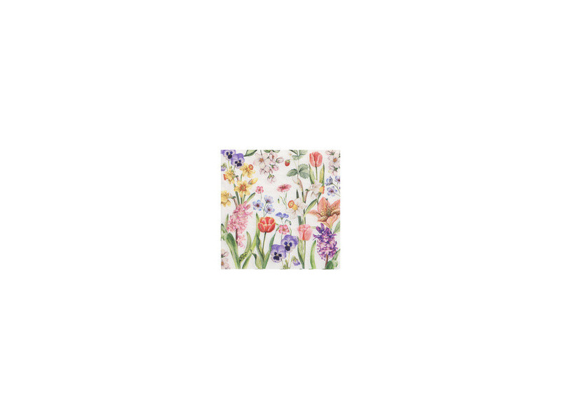 PAPSTAR Serviette à motif 'Flower Meadow', 330 x 330 mm