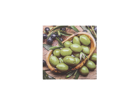 PAPSTAR Serviette à motif 'Olive Flavour', 330 x 330 mm