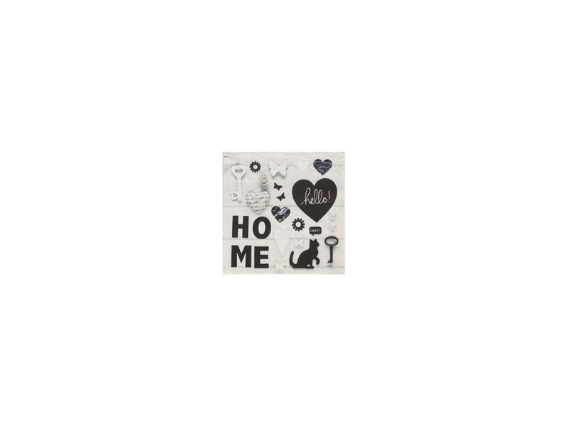 PAPSTAR Serviette à motif 'Home', 330 x 330 mm