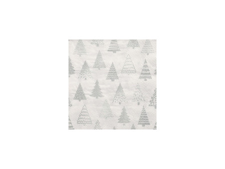 PAPSTAR Serviette à motif de Noël 'Pine Forest', argent