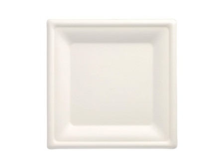 PAPSTAR Assiette en canne à sucre 'pure', carré, 200x200 mm