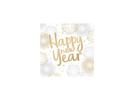 PAPSTAR Serviette à motif réveillon 'Happy New Year'