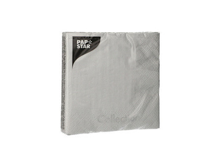 PAPSTAR Serviette de Noël, 330 x 330 mm, argent