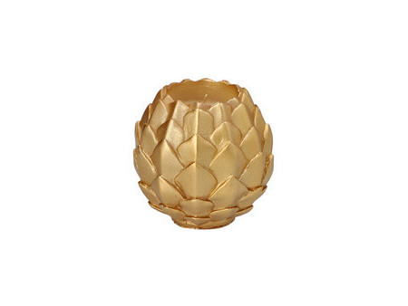 STARPAK Bougie sphérique 'Pine Cone', argent