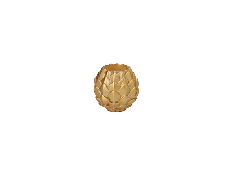 STARPAK Bougie sphérique 'Pine Cone', argent