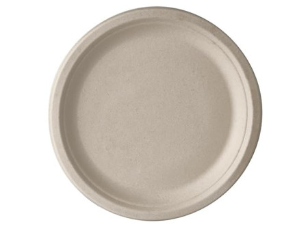 PAPSTAR Assiette en canne à sucre 'pure', rond, 230 mm