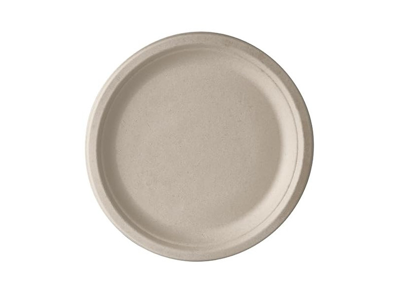 PAPSTAR Assiette en canne à sucre 'pure', rond, 230 mm