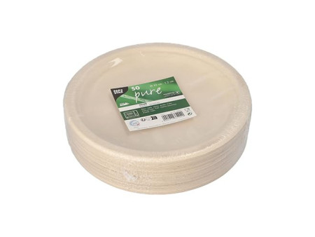 PAPSTAR Assiette en canne à sucre 'pure', rond, 230 mm