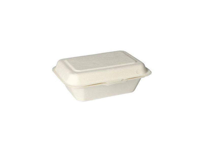 PAPSTAR Boîte à encas en canne à sucre 'pure', blanc