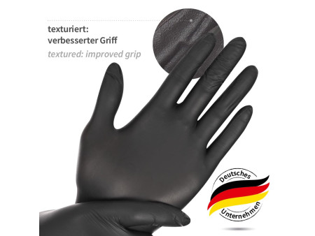 HYGOSTAR Gant en nitrile 'DARK', S, noir