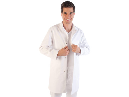 HYGOSTAR Blouse agroalimentaire conforme HACCP, S, blanc
