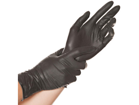 HYGOSTAR Gants latex 'DIABLO', M, noir
