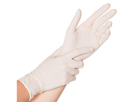 HYGONORM Gant en latex 'SKIN LIGHT', M, blanc