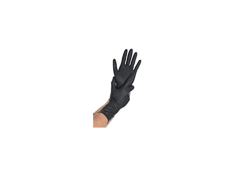 HYGOSTAR Gant en nitrile 'POWER GRIP LONG', S, noir