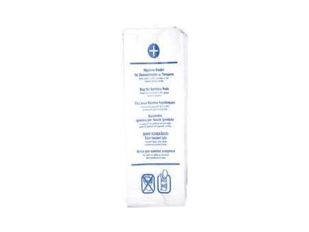 HYGOSTAR Sac hygiénique en papier, imprimé, blanc