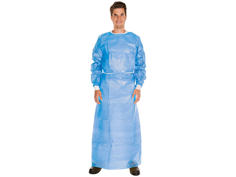 HYGOSTAR Blouse PP avec bande pour la nuque, XL, bleu