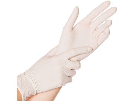 HYGOSTAR Gant latex SKIN, XL, poudré, blanc