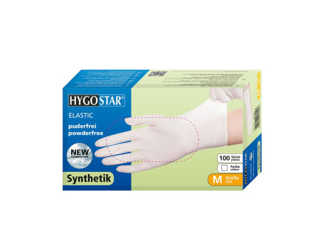 HYGOSTAR Gant synthétique Elastic, XL, sans poudre, blanc