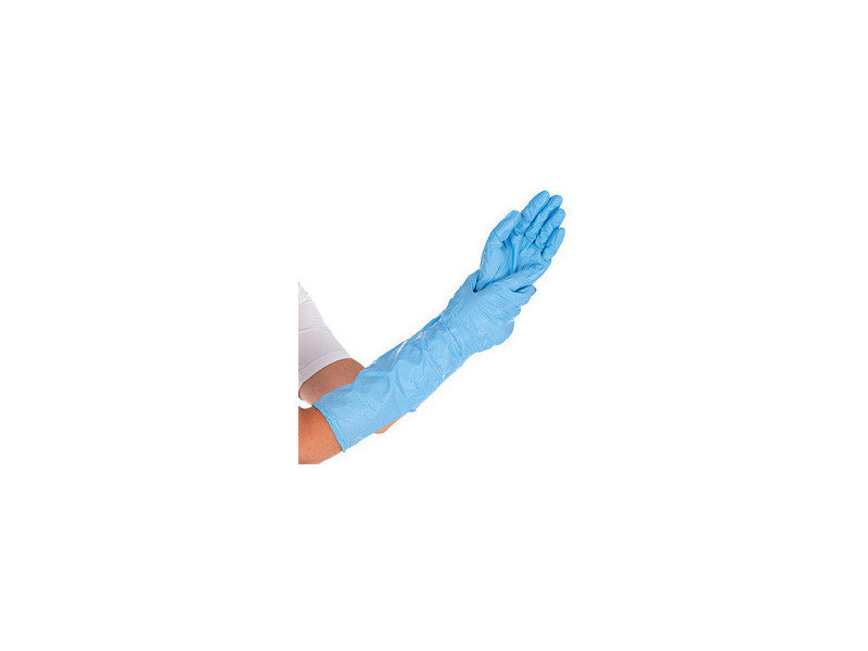HYGOSTAR Gant nitrile EXTRA SAFE SUPERLONG, M, bleu