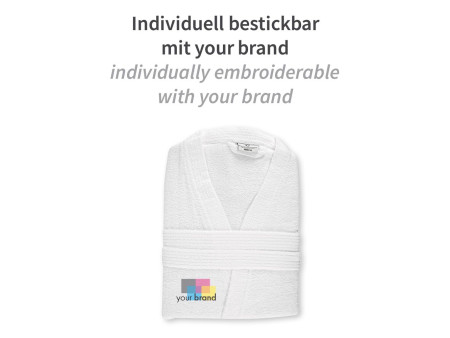 HYGOSTAR Peignoir de bain Kimono, taille M, en coton, blanc