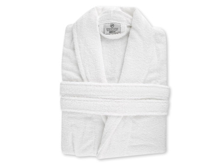 HYGOSTAR Peignoir de bain à col châle, taille XL, blanc