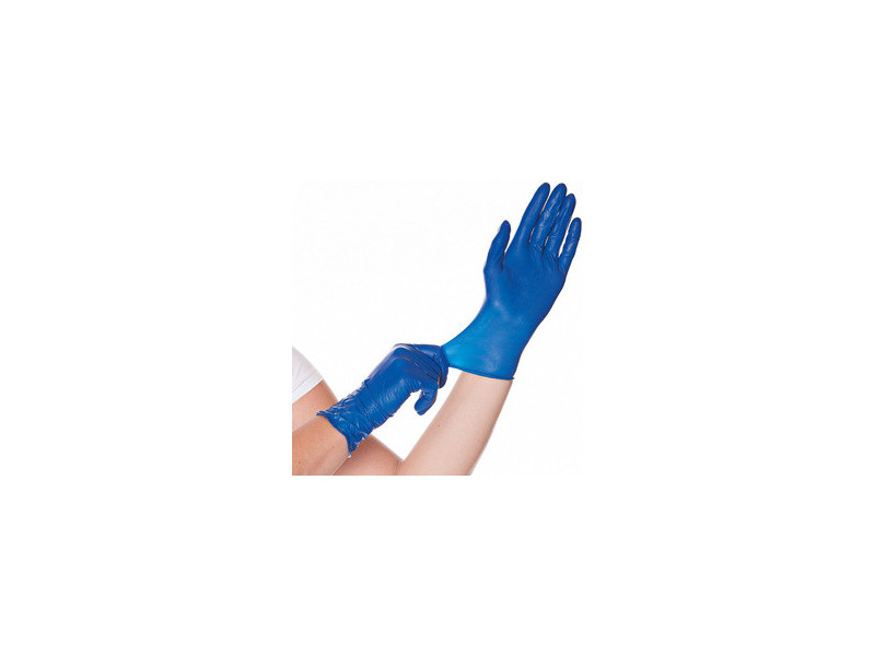 HYGOSTAR Gant en latex Soft Blue, M, sans poudre, bleu
