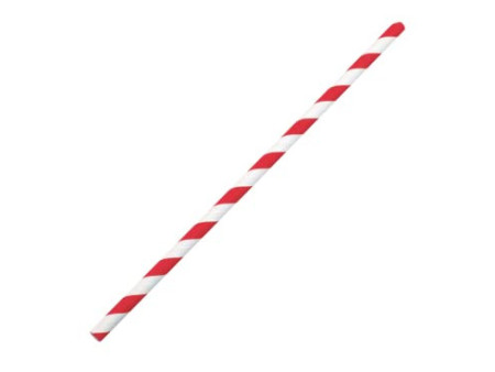 NATURE Star Paille en papier, 197 mm, rayé rouge/blanc