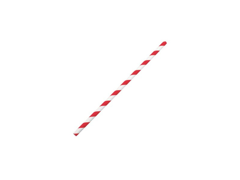 NATURE Star Paille en papier, 197 mm, rayé rouge/blanc