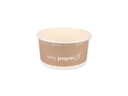NATURE Star Bol à salade Only Paper, rond, 1,3 litre, marron