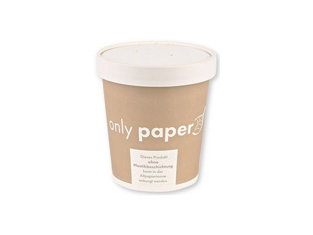 NATURE Star Gobelet à soupe Only Paper, rond, 450 ml, marron
