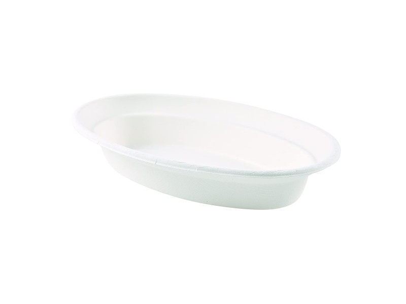 NATURE Star Plat en canne à sucre, ovale, 680 ml, blanc