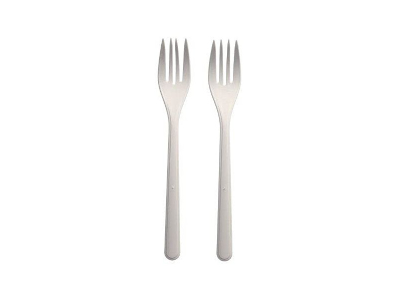 PAPSTAR Fourchette réutilisable, longueur: 185 mm, blanc