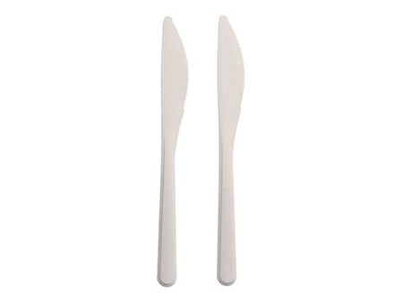 PAPSTAR Couteau réutilisable, longueur: 185 mm, blanc