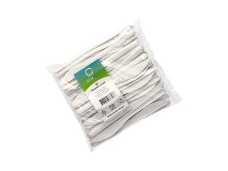 PAPSTAR Couteau réutilisable, longueur: 185 mm, blanc