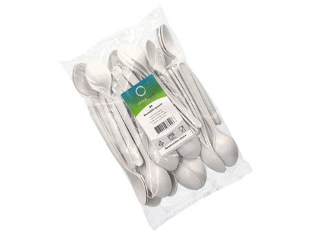 PAPSTAR Cuillère réutilisable, longueur: 185 mm, blanc