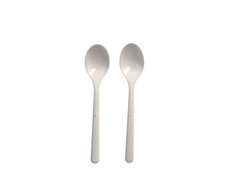 PAPSTAR Cuillère à café réutilisable, longueur 130 mm, blanc