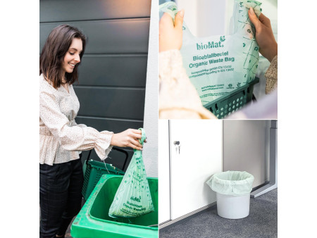 bioMAT Sac compostable, 30 litres, vert