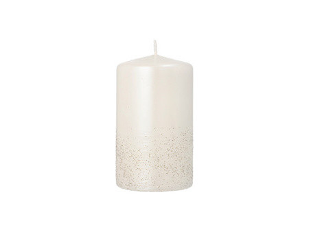 STARPAK Bougie cylindrique 'Safe Candle Fia', 60 mm, nacré