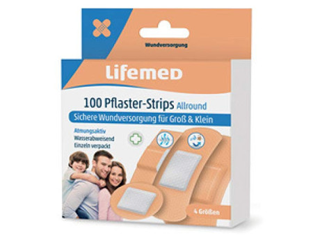 Lifemed Pansements 'Allround', pack de 100, couleur chair