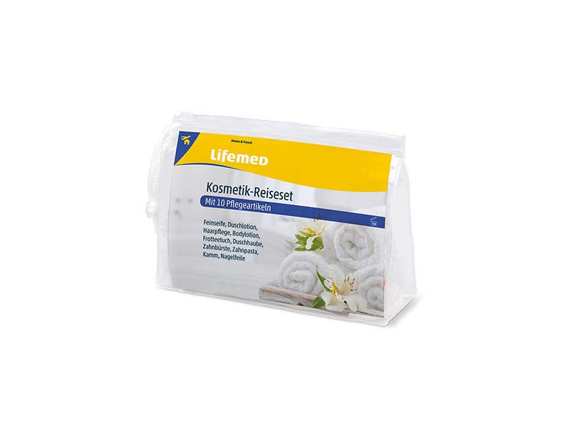 Lifemed Kit cosmétique de voyage, dans un étui en plastique